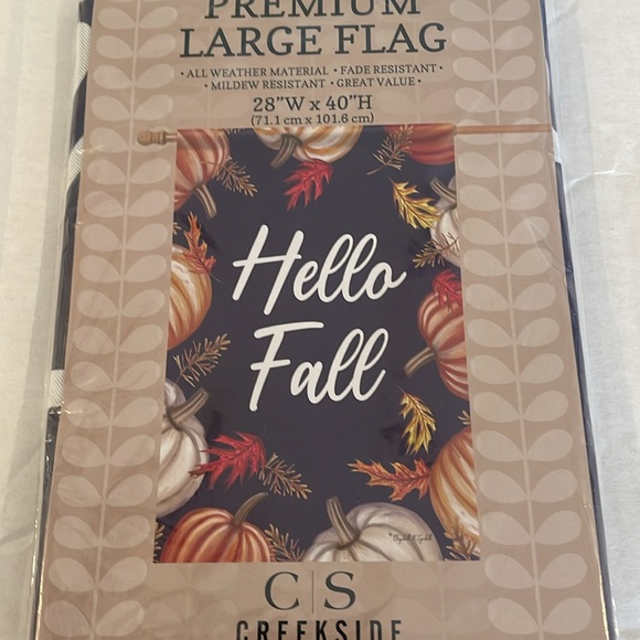 Creekside hello fall premium large flag size 28 W X 40 H - Picture 3 of 5